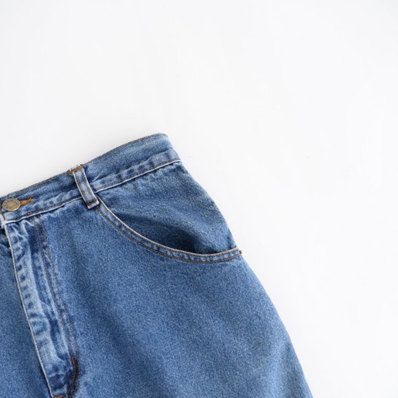 Vintage Pennmans Midi Medium Wash Denim Jean Skirt Size 8 - Picture 9 of 15